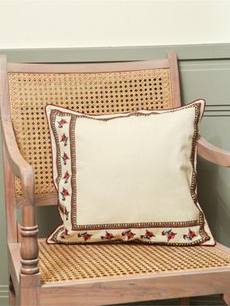 Crown of Poppies - Cream Heritage Charm Cushion Cover (16 x 16)