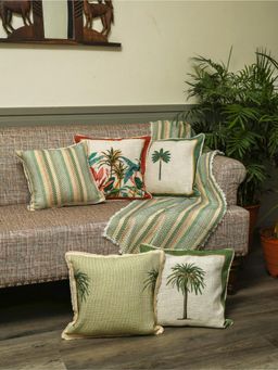 Crown of Poppies - Green Palm Stories Cushion Covers (Pack of 5) (16 x 16)