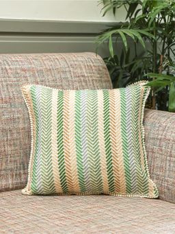 Crown of Poppies - Green Palm Stories Cushion Cover (16 x 16)