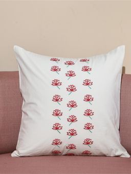 Crown of Poppies - White Royal Impressions Cushion Cover (16 x 16)