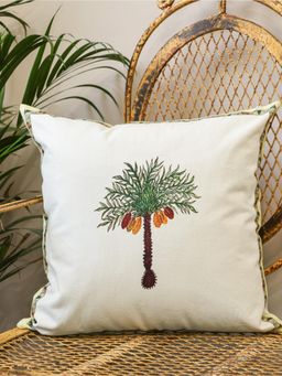Crown of Poppies - White Whispers of Bloom Cushion Cover (16 x 16)