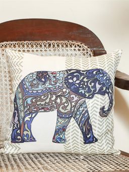 Crown of Poppies - Beige Elephant Walk Cushion Cover (16 x 16)