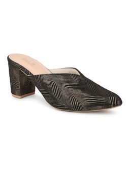 Inc.5 - Women Gold Casual Block Mules