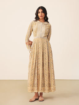 Ritu Kumar - Beige Pastel Jamawar K Dress