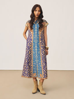 Ritu Kumar - Blue Floral Garden K Dress