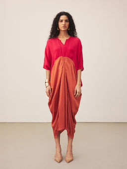 Ritu Kumar - Pink Cop Land Kaftan Dress With Inner
