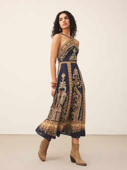 Ritu Kumar - Black Pattachitra Long Dress