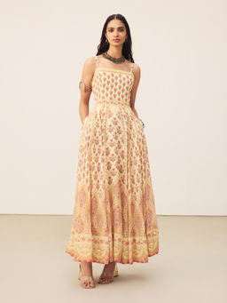 Ritu Kumar - Ecru Amaraa Sleeveless Long Dress