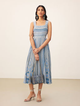 Ritu Kumar - Blue Alifia Sleeveless Long Dress
