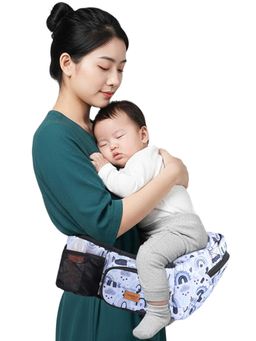 Chinmay Kids - White Baby Carrier with Hip Seat & Convertible To Sling Carry Bag (18-24 Months)