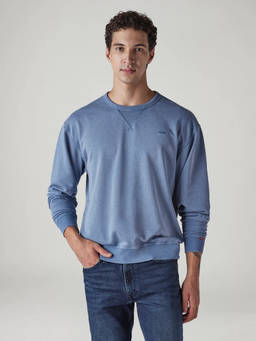 Levi's - Men Blue Solid Regular Fit Sweatshirt