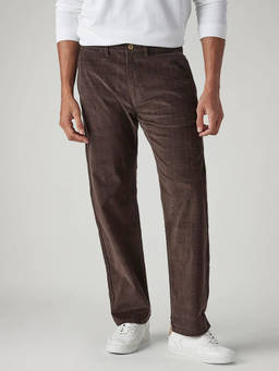 Levi's - Men 555 Brown Relaxed Fit Mid Rise Corduroy Chinos
