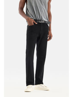 Snitch - Black Denim Straight Casual Jeans for Men