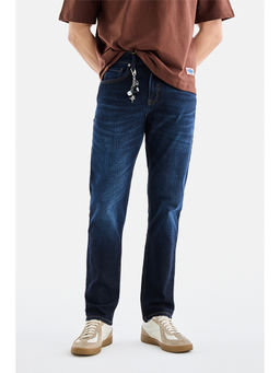 Snitch - Ink Blue Washed Slim Casual Jeans for Men