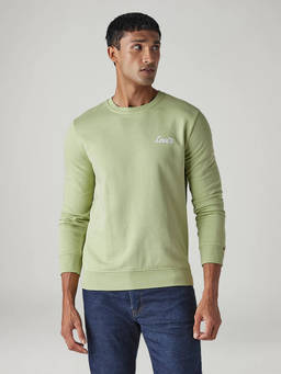 Levi's - Men Green Solid Slim Fit Sweatshirt