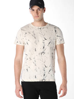 Jack & Jones - Men White Printed T-Shirt