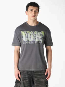 Jack & Jones - Men Grey Printed Regular T-Shirt