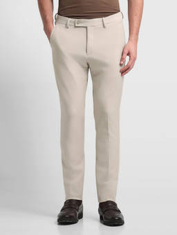 Arrow - Men Beige Jackson Super Slim Fit Mid Rise Trouser