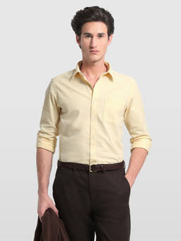 Arrow Sports - Men Yellow Chelsea Slim Fit Oxford Shirt