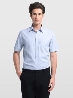Arrow Sports - Men Blue Textured Regular Fit Shirt