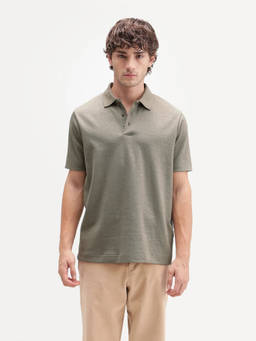 Rare Rabbit - Men Davin-P Light Green Cotton Blend Polo T-Shirt