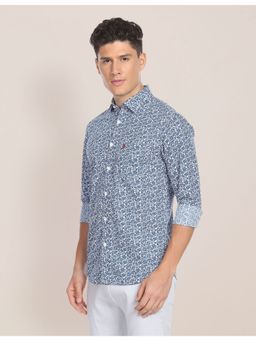 U.S. POLO ASSN. - Floral Blue Tailored Shirt