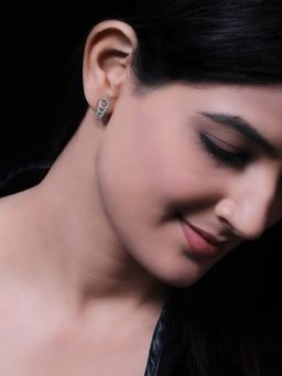 GIVA - 925 Sterling Silver Zircon Elegant Loop Earrings For Women