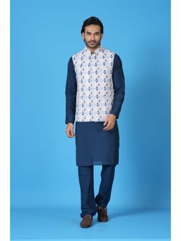 Simaaya - Premium Quality Cotton Silk Kurta with Churidar and Jacket - Multi-Color (Set of 3)