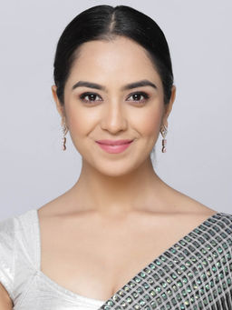 ZENEME - Rhodium Plated Brass Crystal Ad Geometric Drop Contemporary Earrings for Women