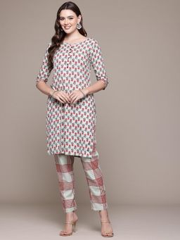 Readiprint - Cotton Sea Green Colour Kurta and Pant (Set of 2)