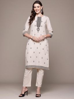 Readiprint - Organic Cotton Off White Colour Kurta and Pant (Set of 2)