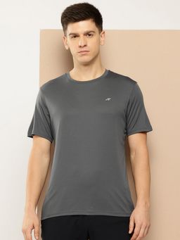 Alcis - Men Grey Solid Wonder T-Shirt