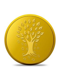 Kundan - 4 gm Kalpataru Tree 24KT 999.9 Yellow Gold Coin