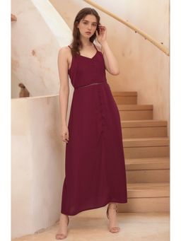 RARE - Women Casual Maroon Colour Solid Dress