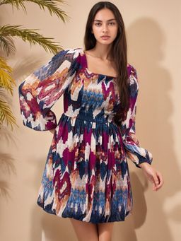 RARE - Women Party Multi Colour Abstract Dress