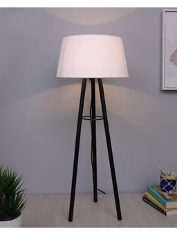 Homesake - Metal Tripod Table Lamp White Shade