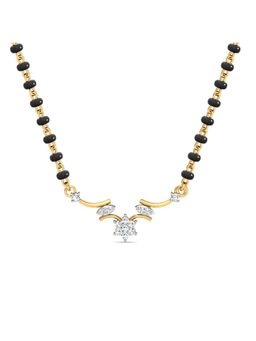 KuberBox - 18K Gold Surupam Diamond Mangalsutra Pendant for Women