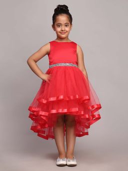 Toy Balloon Kids - Girls Red Embellished Dress