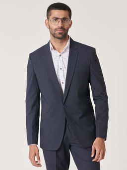 MR BUTTON - Blue Striped Single Breasted Blazer