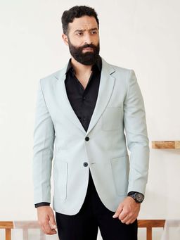 MR BUTTON - Green Tailored Fit Single Breasted Blazer