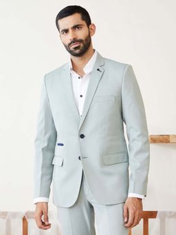 MR BUTTON - Tailored Fit Green Single Breasted Blazer