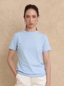 RAREISM - Cercis Light Blue Printed Regular T-Shirt