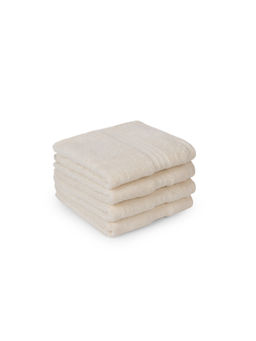 Feather & Spun - Cream Organic Cotton - Face Towel (Pack of 4) (M)