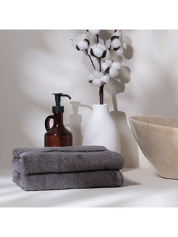 Feather & Spun - Grey Organic Cotton - Hand Towel (Pack of 2) (M)