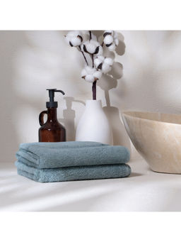 Feather & Spun - Teal Organic Cotton - Hand Towel (Pack of 2) (M)