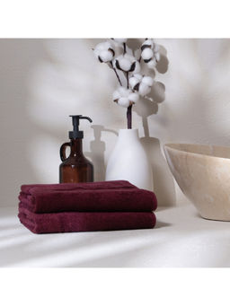 Feather & Spun - Wine Organic Cotton - Hand Towel (Pack of 2) (M)