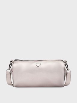 Caprese - Silver Solid Sling Bag with Detachbale Strap