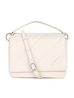 Calvin Klein - Beige Solid Sling Bag with Detachbale Strap