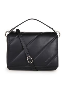 Calvin Klein - Black Solid Sling Bag with Detachbale Strap