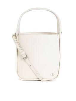 Calvin Klein - Beige Solid Sling Bag with Detachbale Strap